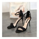 French Girl Sexy Pointed Back Hollow Stiletto Heel Bow 8CM High Heels Black 38