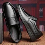 Men's classic leather shoes soft sole Business shoes Artificial leather  Oxfords Casual shoes Oxfords 40 Black