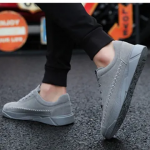 Fashion casual shoes sports shoes mens shoes loafers shoes for mens flats shoes sneakers shoes gray 44