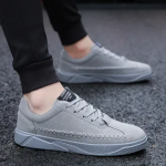 Fashion casual shoes sports shoes mens shoes loafers shoes for mens flats shoes sneakers shoes gray 44